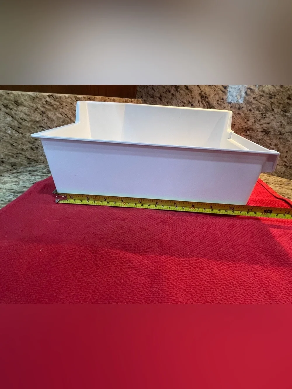 Refrigerator Whirlpool/Kenmore White Plastic ice Bin OEM part 2166261.